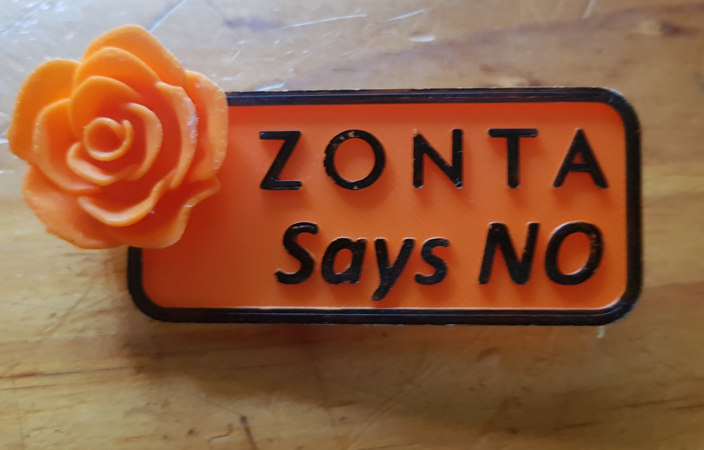 Zonta Says No Badge